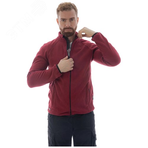 Толстовка флисовая Brodeks KS211, бордо (3XL)