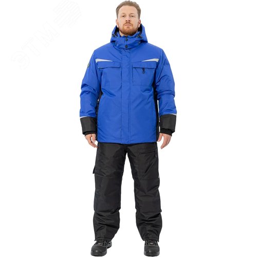 Зимний рабочий костюм Brodeks KW603, синий/черный (2ХL)