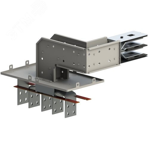 Секция магистральная присоединительная ШМА-5 2000А IP55 AL 3P+N(100%)+PE (корпус) к шкафу угловая горизонтальная в пространстве левая ШМА 5.10.2000.58