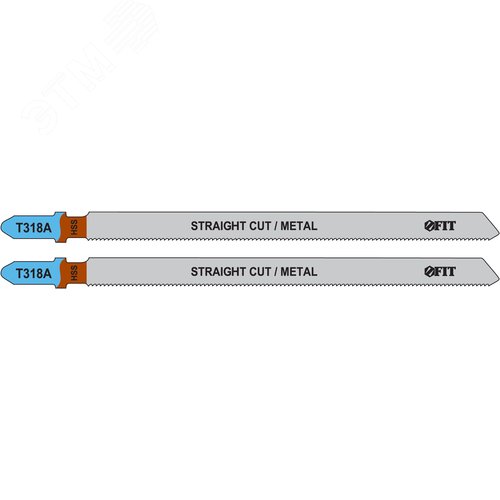 Полотна по металлу, HSS, фрезерованные, волнистые зубья, 132/106/1.2 мм (T318A), 2 шт