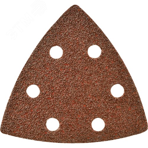 Лист шлифовальный дельтавидный P.I.T. 93x93x93 мм P40, 6 отв., липучка, 5 шт в уп. (APLS07-D0040)