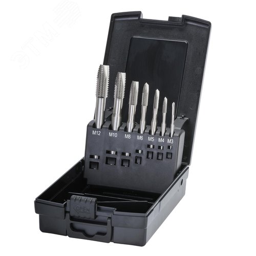 Набор метчиков машинных M3-M12 HSSE DIN371/376 7пр