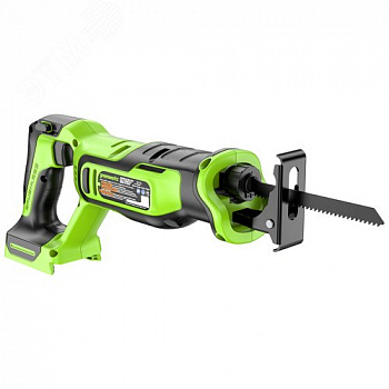 Пила сабельная акк. Greenworks GPT-BLRS-1, 24V, б/щет, 0-3000/мин, рез 115 мм дер., без АКБ и ЗУ (1200607)