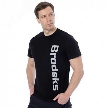 Футболка Brodeks KS704, черный (S)